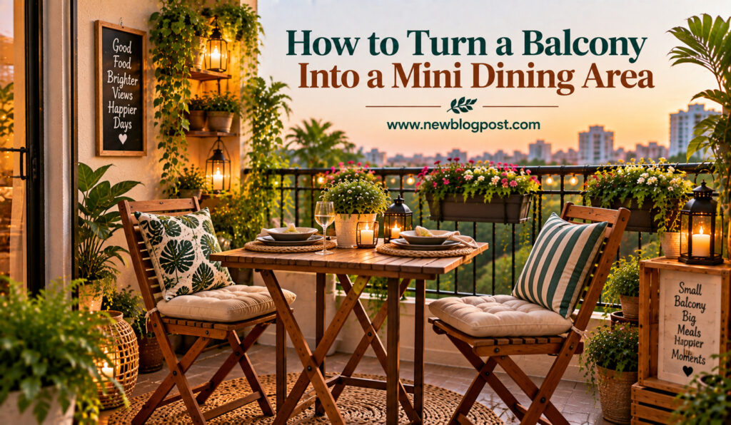 How to Turn a Balcony Into a Mini Dining Area
