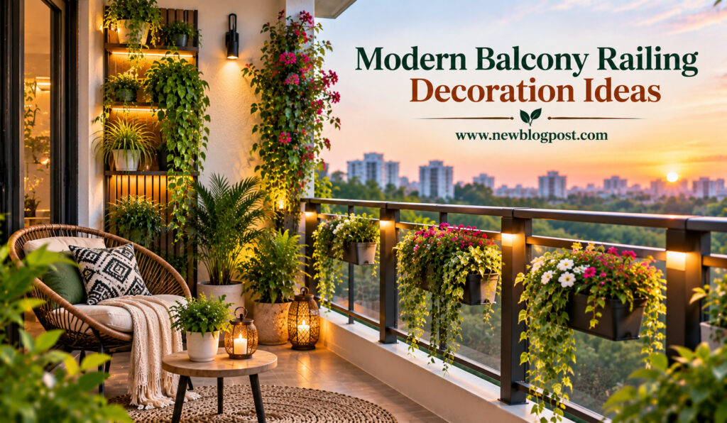 Modern Balcony Railing Decoration Ideas